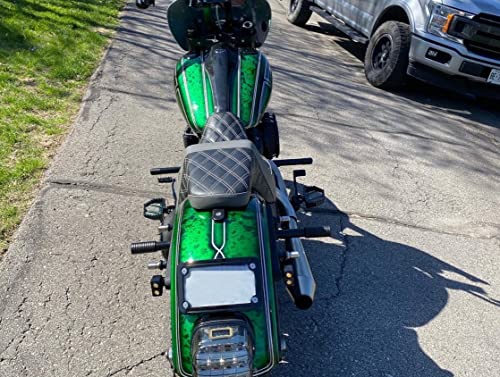 Goldfire Rear Passenger Foot Pegs Crash Bar Frame Slider Motorcycle Highway Pegs Bumper Protector Engine Guard Fits For Harley Softail Street Bob Low Rider Heritage Classic 2018-2023