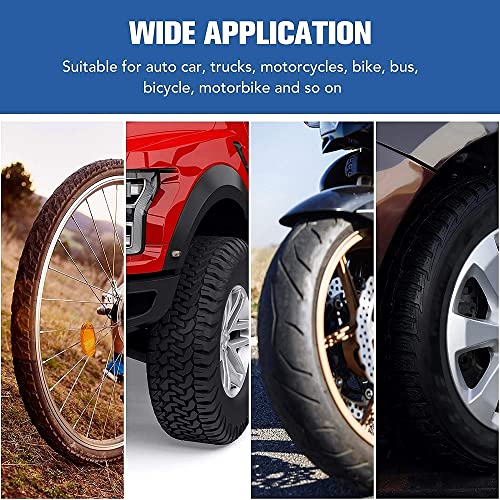 34Pcs Tire Repair Patch Tools Tire Patch Kit, Tire Repair Kit Tire Patch Roller Tungsten Steel Buffing Wheel with Inner Liner Scraper 30Pcs Tire Patches for Car Motorcycle Bike (55 mm) - size: 55 mm