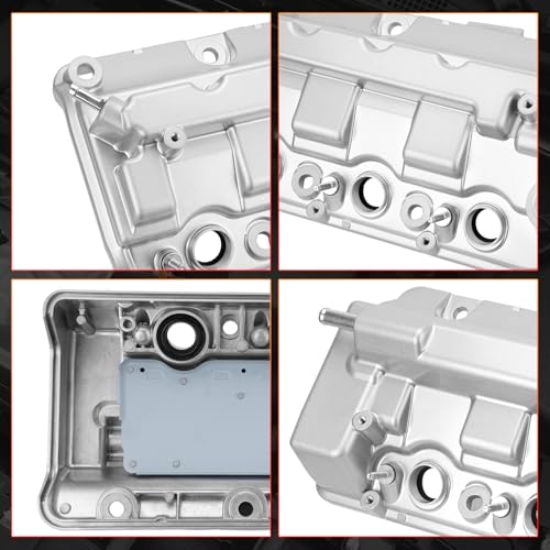 2 Pcs Aluminum Front & Rear Engine Valve Cover Compatible with Honda Accord Odyssey Crosstour Pilot Ridgeline 2008-2017, Acura TL RDX 2012-2015, 3.5L V6, Replace # 12310R70A00, 12320R70A00