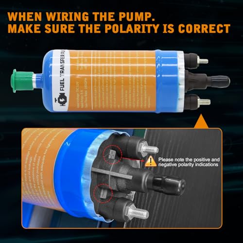 External Inline Fuel Pump 100GPH,Electric Fuel Pump High Flow 12V Universal Electric Fuel Transfer Pump 360LPH (12V-Single Pump) - color: 12V-Single Pump