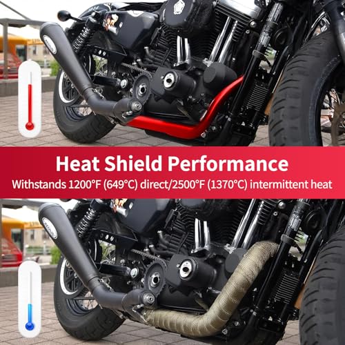 2" x 100' Titanium Exhaust Wrap Basalt Fiber with 30 Metal Ties - color: Titanium, size: 2'' x 100'