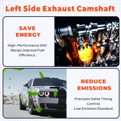 High-Performance Camshaft CNC Machined Billet Steel, 224°/230° Duration, Enhanced Torque & Horsepower (Right EX 5184378)