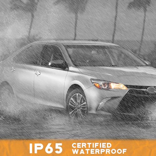 WEELMOTO Halogen Headlights Assembly for 2015-2017 Toyota Camry LE/SE - color: Clear Lens I Chrome Housing I Amber Reflector