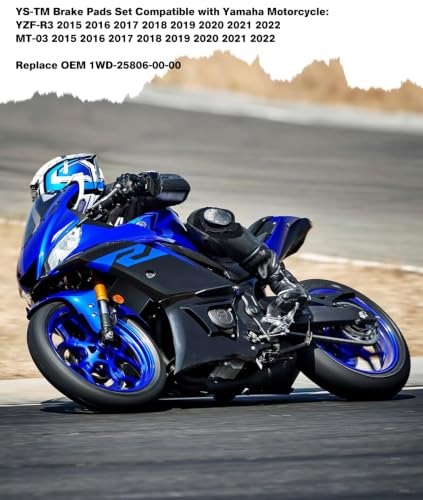 R3 Brake Pads for Yamaha YZF-R3 MT03, Front and Rear 1WD-25805-00-00