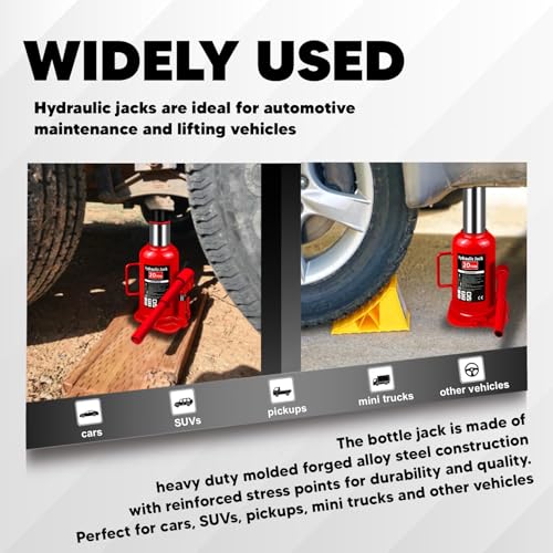Hydraulic Bottle Jack with Color Box, 20 Ton (40,000 lb) Capacity 9.2-17.9 inch Lifting Range, Muti-Directional Welded Bottle Car Jack for Car, Truck, RV, Pickup Truck, Auto Repair - size: 20 Ton