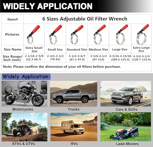 Standard Swivel Oil Filter Wrench, Oil Filter Removal Tool