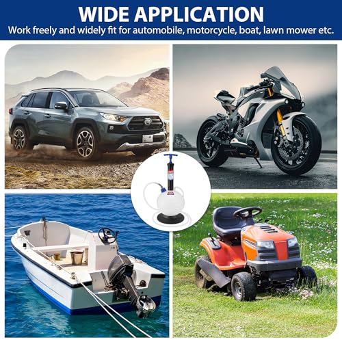 WORKPRO 6L Oil Extractor Pump, Pneumatic and Manual Fluid Extractor Pump
