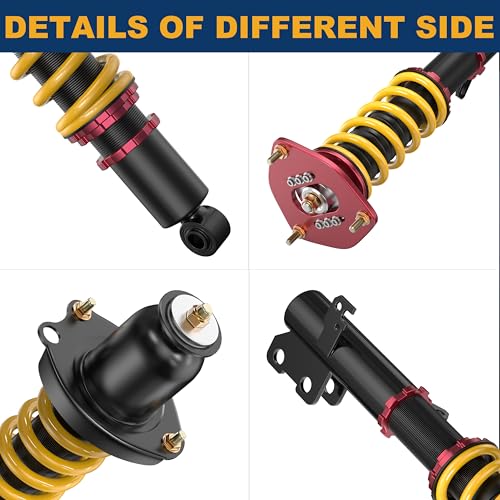 KUIPERAUTO Coilovers Lowering Struts Compatible with 2000-2006 Toyota Celica GT GTS Shocks Height Adjustable Suspension Coil Spring Lowering Kit Front Rear Yellow - size: 2000-2006 Toyota Celica