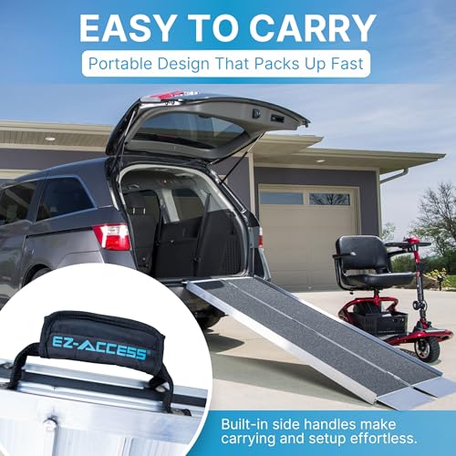 EZ-ACCESS Suitcase Singlefold Portable Wheelchair Ramp - 2 ft - size: 2 Foot (Pack of 1), style: Applied Surface