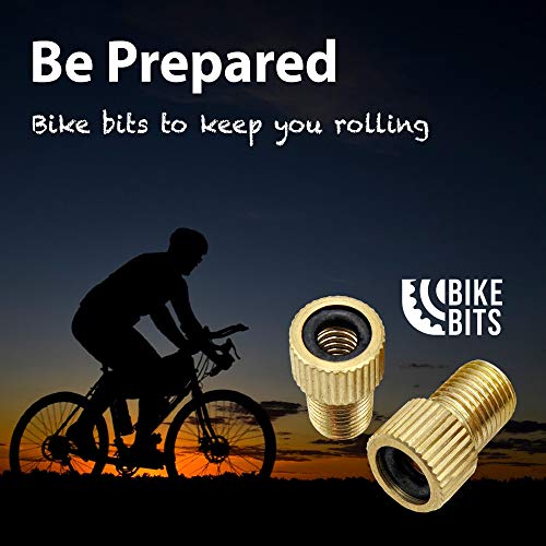 Brass Presta Valve Adapter - Convert Presta to Schrader, 4 Pack