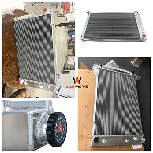 ALLOYWORKS CC716 Radiator for 1973-1991 Chevy GMC C/K/P/R/V Series Pickup Trucks Blazer Suburban Jimmy Custom Scottsdale Silverado Deluxe Cheyenne Radiators (3 Row Core, Full Aluminum, AT)