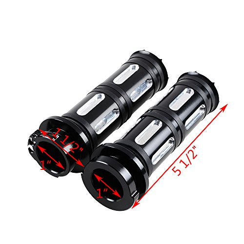 Astra Depot 1" Handlebar Grips & Switch Control for Harley Sportster Dyna - color: Edge Cutting