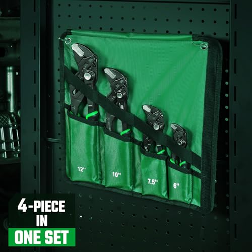 SK Pliers Wrench Set, Adjustable Parallel Smooth Jaw, 6'', 7.5'', 10''&12'' - size: 6-inch, 7.5-inch, 10-inch, 12-inch Set