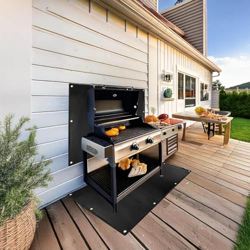 4' X 7' Extra Large Heat Shield for the Grill,Fireproof mat - size: 4'X7'