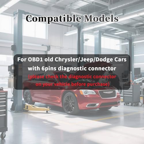 OBD1 to OBD2 Cable fit for Je-ep 6 Pin to 16 Pin OBD Diagnostic Adapter - style: Fit for jeep-6pin