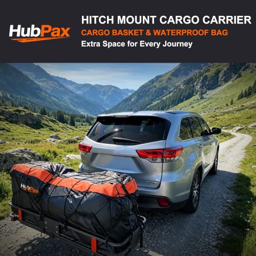 Hitch Mount Folding Trailer Cargo Carrier Basket 60" x 20" x 6" - size: 16 Cubic feet