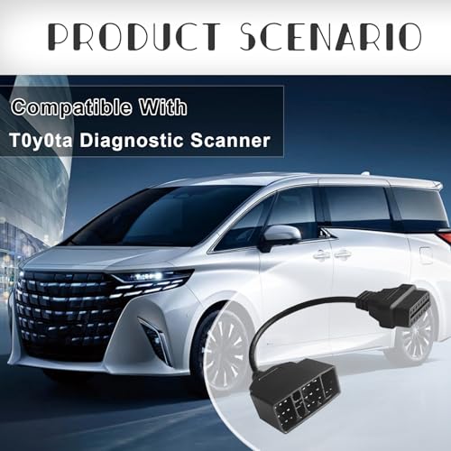 Adapter Fit for OBD1 to OBD2 22pin to 16pin Diagnostic Scanner Convertor Adapter Vehicle 22 Pin Connector Compatible with Toyota - size: 22pin for Toyota