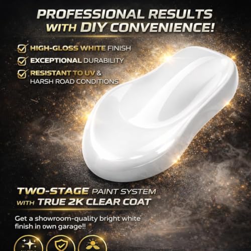 LiME LiNE Premium Automotive Basecoat Aerosol Spray Paint - Fast Drying - Custom Paint, Must Be Clearcoated (White Basecoat) - color: White Basecoat