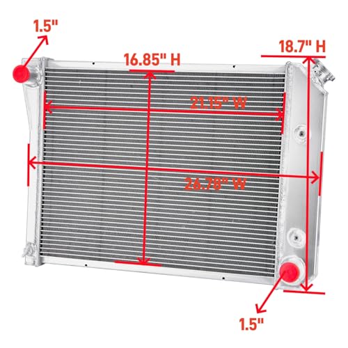 3 Row Radiator Shroud Fan For Chevy Nova 1968-1974 Camaro 1970-81 - size: 3 Row Radiator+Shroud Fan