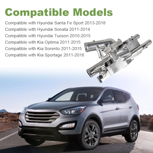 256002G500 Thermostat Housing Compatible with Hyundai Sonata 2011-2014 - size: 256002G500