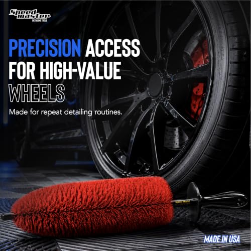 Speed Master Wheel Brush, 18-Inch Flexible Rim & Barrel Detailing Brush - size: 18-Inch