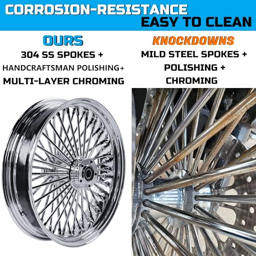 FatFlex 18"x4.25" Fat Spoke Rear Wheel for Harley