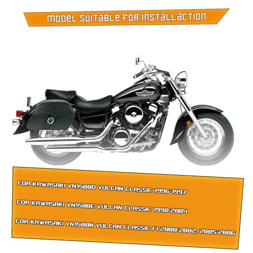 Kinglemc Crash Bar Engine Guard for Kawasaki Vulan(Black) - color: Black, size: VN1500P VN1600B/F VZ1600