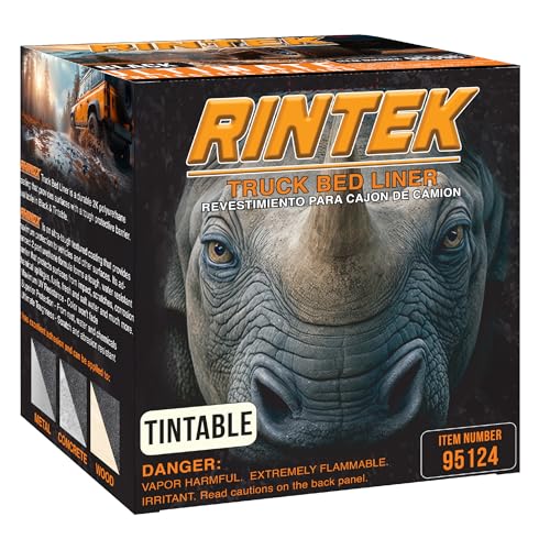 LAUCO Rintek Urethane Spray 1 Gallon Tintable Bedliner Coating, Heavy-Duty Polyurethane Protective Truck Bed Liner Paint, Waterproof Anti-Slip Impact-Resistant Automotive Coating 95124 - style: Tintable – No Gun