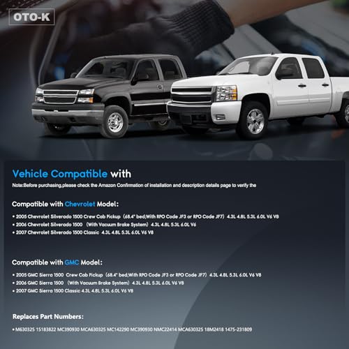OTO-K Brake Master Cylinder Compatible with Chevy Silverado 1500 2005-2006,Silverado 1500 Classic 2007 | GMC Sierra 1500 2005-2006,Sierra 1500 Classic 2007,Replace # M630325 15183822
