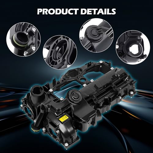 Valve Cover with Gasket & Hardware - Compatible with 2012-2018 BMW 228i/320i/328i/428i/528i/X1/X3/X4/X5/Z4 2.0L N20 Engine Replace 11-12-7-588-412 11127588412 - color: N20 Valve Cover