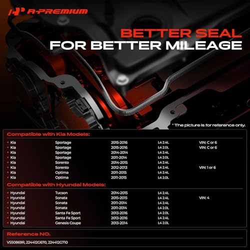 A-Premium Engine Valve Cover Gasket Set, for Oil or Gas Leak Repair