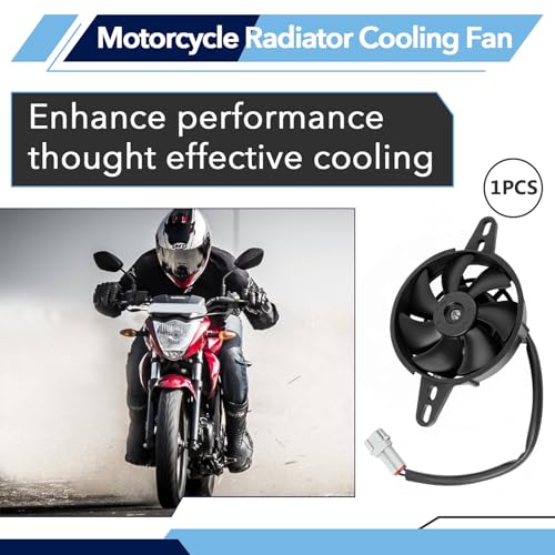 12V DC 4 Inch Motorcycle Radiator Cooling Fan, Thermal Cooling Fan for NC250, 150-250cc ATV, Motorcycle and Dirt Bike - color: 1-PACK