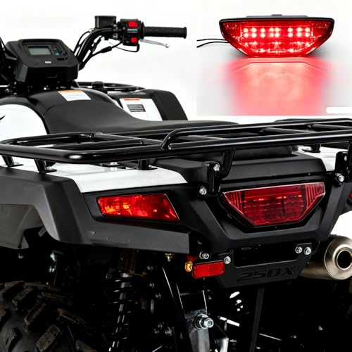 ATV LED Tail Light Brake Lamp Compatible with TRX 250 300 400EX Rancher 420 TRX400X 500 700 Foreman Rubicon Recon Replaces# 33700-HN1-A71, Super Bright Waterproof Plug & Play Replacement
