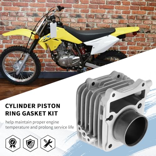 57MM 125cc Cylinder Piston Ring Gasket Kit, Replacement for Suzuki DR-Z125 DRZ125 1994-2021, Replacement for Kawasaki KLX125 KLX 125 2003-2006
