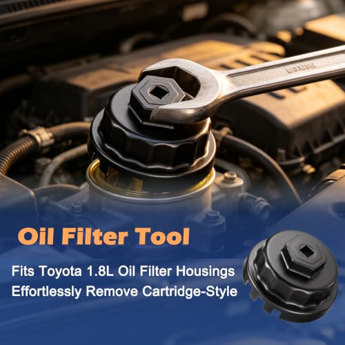Oil Filter Wrench 64mm 14-Flute for Toyota Lexus Scion with 4 Slots