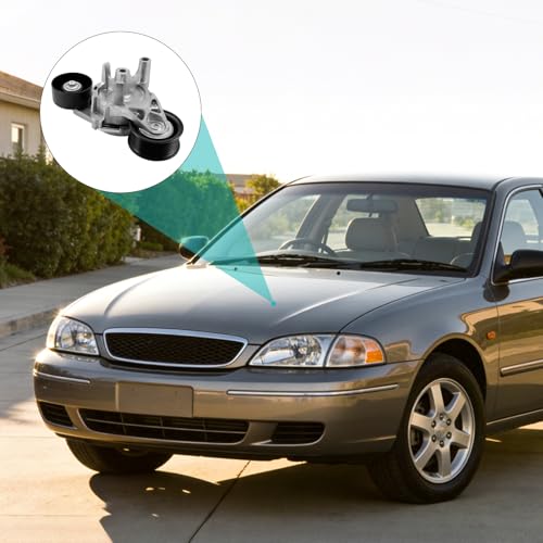 AULINK 3C2Z6B209AA Belt Tensioner Assembly with Pulley (6.0L V8) For Ford - size: 3C2Z6B209AA