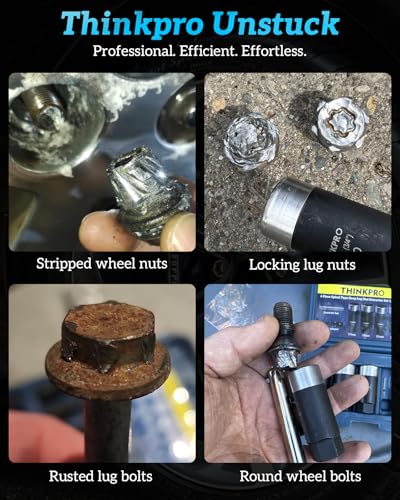 Locking Lug Nut Removal Tool 6 Pieces Deep Lug Nut Extractor Set