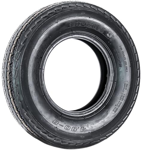 eCustomrim 2-Pack 4.80-8 480-8 8 Inch 6-Ply Bias Trailer Tire Load Range C