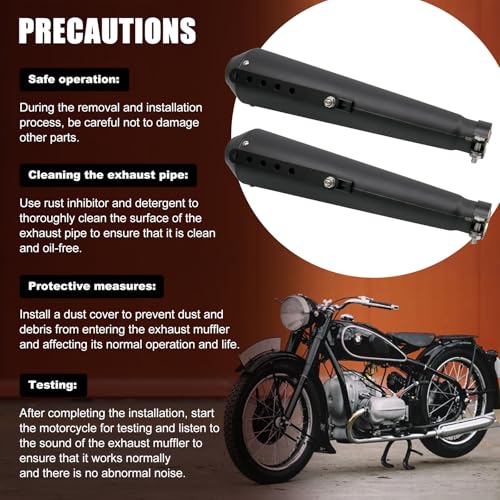 Sporacingrts 2PCS Stainless Steel Motorcycle Exhaust Mufflers Black - color: Black