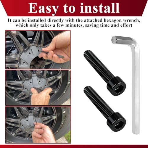 2 Pack Upgrade Fuel Wheel Center Cap Screws, with Adapter Tool - style: 2 Pcs 1002-53-B