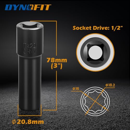10 Spline Lug Nut Socket Key Replace for Bimecc TA20-1/2,for Impact Wrench - size: 10 Spline for TA20 with 1/2" Drive