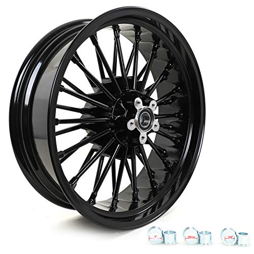 TOFR 21x3.5 18x5.5 Front Rear Wheels Gloss Black For Harley Dyna 2008-2017 - color: 21x3.5 18x5.5 Black, size: Dyna 2008-2017
