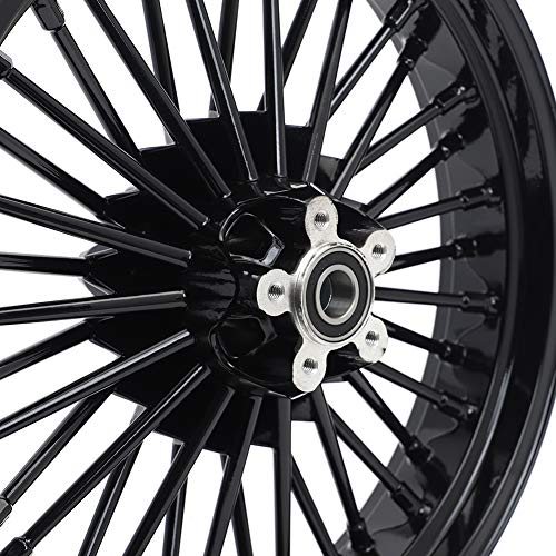 TOFR 18x3.5 18x3.5 Wheels Set 36 Fat Spokes For Harley Softail Slim 12-21 - size: Front:18x3.5 Rear:18x3.5