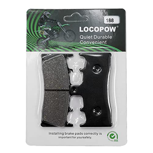 LOCOPOW Front and Rear Brake Pads for Suzuki GSX1300R Hayabusa 1999-2007 GSF1200 SK/K Bandit 2001-2005 GSXR750 1996-1999 GSXR 600 1997-2003 TL1000R 1998-2003 - style: Semi-metal