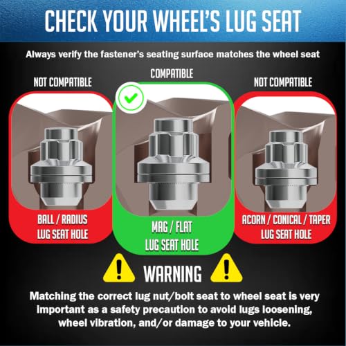 Wheel Accessories Parts 4 Locks + Key M12x1.5 12x1.5 Thread OEM Style Wheel Locks 1.9" Long Chrome Dual Hex Key 13/16" & 3/4" Hex Hex Fits Toyota Tacoma | 4Runner | FJ Cruiser | - size: M12x1.5, style: Toyota Tacoma