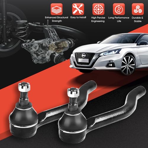 2PCS Front Outer Tie Rod Ends ES800357 ES800358 LH & RH, Tie Rod End Kit Fit for Nissan Altima Maxima Murano 2007-2018 - size: ES800357 ES800358