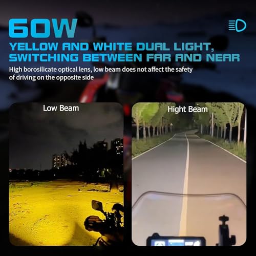 Kewig Motorcycle Auxiliary Lights Fog Lights LED Driving Light Spotlight