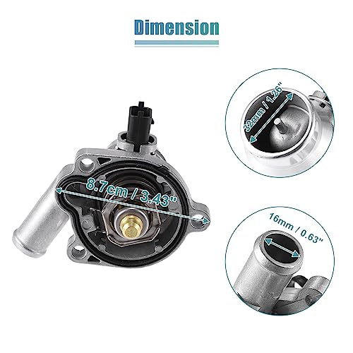 X AUTOHAUX NO. 25200455/55579010 Aluminum Engine Coolant Thermostat Housing Water Inlet Assembly for Chevrolet Cruze Sonic for Buick Encore Integrated Thermostat Housing W/Gasket