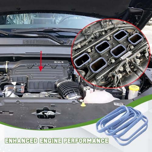Xuphuyb 12Pcs Intake Manifold Gaskets Lower & Upper Gasket Plenum Set