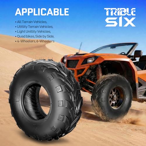 145/70-6 Go Kart Tires,4PR Mini Bike Tires,Tubeless,Pack of 2 - size: 145/70-6